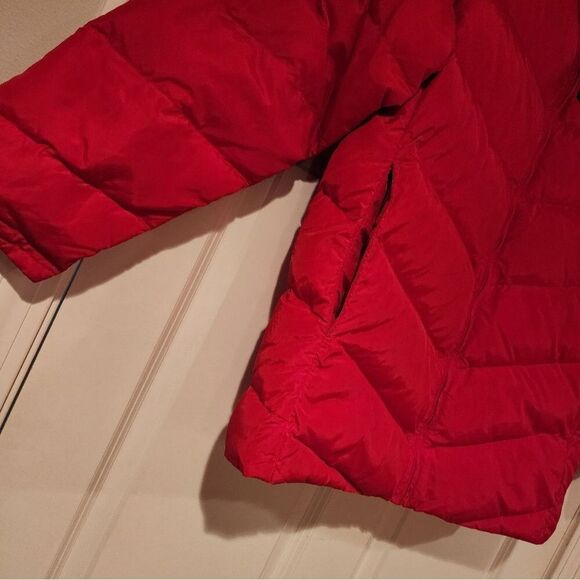 Woolrich red Poppy women's duck down puffer jacket L - Picture 4 of 7